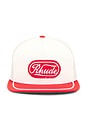 view 1 of 2 Patch Trucker Hat in Off White & Red