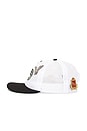 view 4 of 4 Patch Mesh Trucker Hat in Black & White