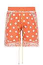 view 1 of 4 Bandana Shorts in Vintage Orange