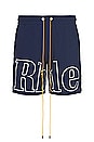 view 1 of 4 Logo Track Short in Navy