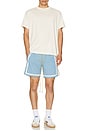 view 5 of 5 Moonlight Short in Powder Blue & Off White