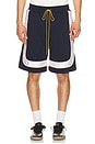 view 1 of 5 SHORT STYLE SPORT MESH PIPING BAGGY in Navy, Yellow, & White