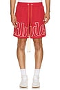 view 1 of 4 Logo Track Short in Red & White