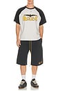 view 4 of 4 4x4 Spirit Sweatshort in Vintage Black & Yellow