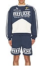 view 3 of 3 Champions Crewneck in Navy & Vintage White