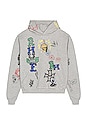 view 1 of 4 Doodle Hoodie in Grey