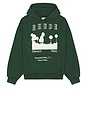 view 1 of 4 Thousand Palms Hoodie in Vintage Forest Green & White