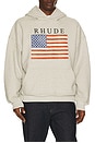view 1 of 4 USA Flag Hoodie in Heather Grey & Black
