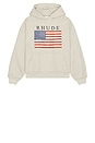 view 4 of 4 USA Flag Hoodie in Heather Grey & Black