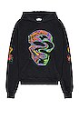 view 1 of 4 SWEAT À CAPUCHE PSYCHEDELIC SKULL in Black