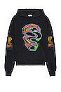 view 2 of 4 SWEAT À CAPUCHE PSYCHEDELIC SKULL in Black