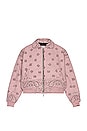 view 1 of 3 Bandana Bomber Jacket in Mauve