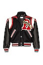view 2 of 4 Varsity Jacket in Black & Red
