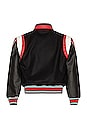 view 3 of 4 Varsity Jacket in Black & Red