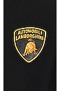 view 5 of 6 x Automobili Lamborghini Atten Varsity Jacket in Grey & Yellow