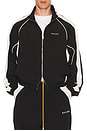 view 4 of 5 Ramona Piping Track Jacket in Black & White