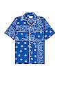 view 1 of 4 Bandana Track Shirt in Blue