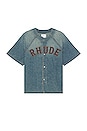 view 1 of 3 Baseball Denim Shirt in Dark Indigo