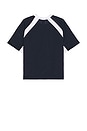 view 2 of 3 Mesh Tee in Navy & Stark White