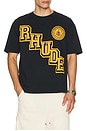 view 3 of 4 Collegiate Crest Tee in Vintage Black & Yellow