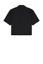 view 2 of 4 Center Logo Button Up Shirt in Black & White
