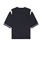 view 2 of 5 Logo Lightning Ringer Tee in Navy & White