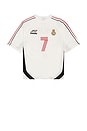view 1 of 5 Lundun Soccer Jersey in White, Black, & Red