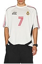 view 4 of 5 Lundun Soccer Jersey in White, Black, & Red