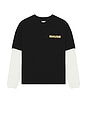 view 1 of 4 Rhude Steel Double Layered Tee in Black & White