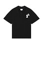 view 1 of 5 Pique Boxy Polo Shirt in Black & White