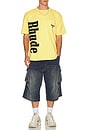 view 3 of 4 Logo Pocket Tee in Washed Sahara Yellow & Black