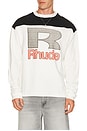 view 1 of 4 Racing Panel Long Sleeve Shirt in White, Black, & Red