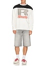 view 3 of 4 Racing Panel Long Sleeve Shirt in White, Black, & Red