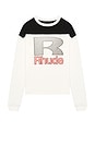 view 4 of 4 Racing Panel Long Sleeve Shirt in White, Black, & Red