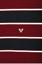 view 5 of 5 Fontaine Striped Short Sleeve Polo Shirt in Bordeaux, Blue, & Whit