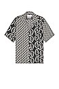 view 1 of 4 Bandana Button Up Shirt in Black & White