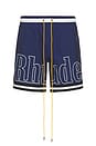 view 1 of 4 Basketball Logo Swim Short in Blue, Black, & White