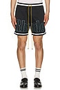 view 4 of 4 Logo Basketball Swim Shorts in Black, White, & Blue in Black, White & Blue