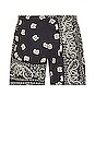 view 2 of 5 Bandana Print Swim Shorts in Black & White