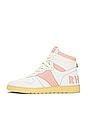 view 5 of 7 Rhecess Hi Sneaker in White & Dusty Pink