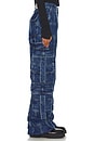 view 3 of 6 Unisex Denim Puffer Cargo Pants in Denim