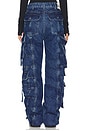 view 4 of 6 Unisex Denim Puffer Cargo Pants in Denim