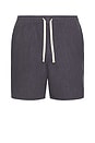 view 1 of 6 Textured Linen Jam Shorts in Navy