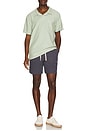 view 6 of 6 Textured Linen Jam Shorts in Navy