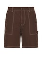 view 1 of 7 Carpenter Canvas Shorts in Chocolate