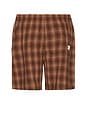 view 2 of 6 Shadow Check Jam Shorts in Rust
