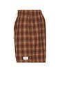 view 3 of 6 Shadow Check Jam Shorts in Rust