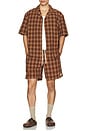 view 6 of 6 Shadow Check Jam Shorts in Rust