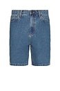 view 1 of 4 Turnback Denim Shorts in Dark Blue