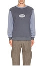 view 4 of 4 Ellipse Sun Fleece Crewneck Sweatshirt in Blue